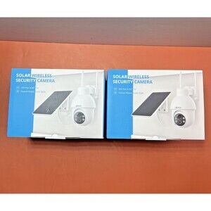 Anran 2 pack 3.0 Megapixel Solar Wireless Security Camera Model Q3 Pro - White